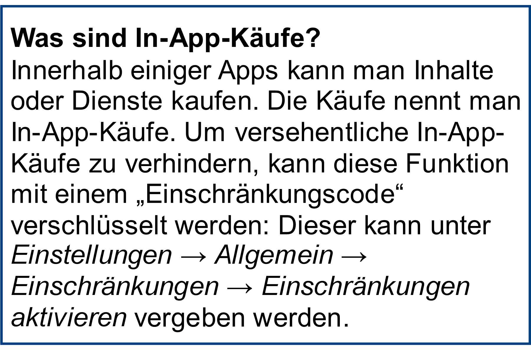 in-App-Käufe in-App-Käufe